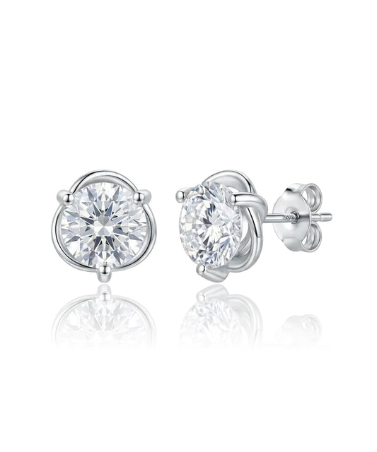 sidabriniai auskarai su cirkoniu