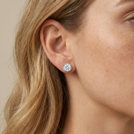 sidabriniai auskarai klasikiniai