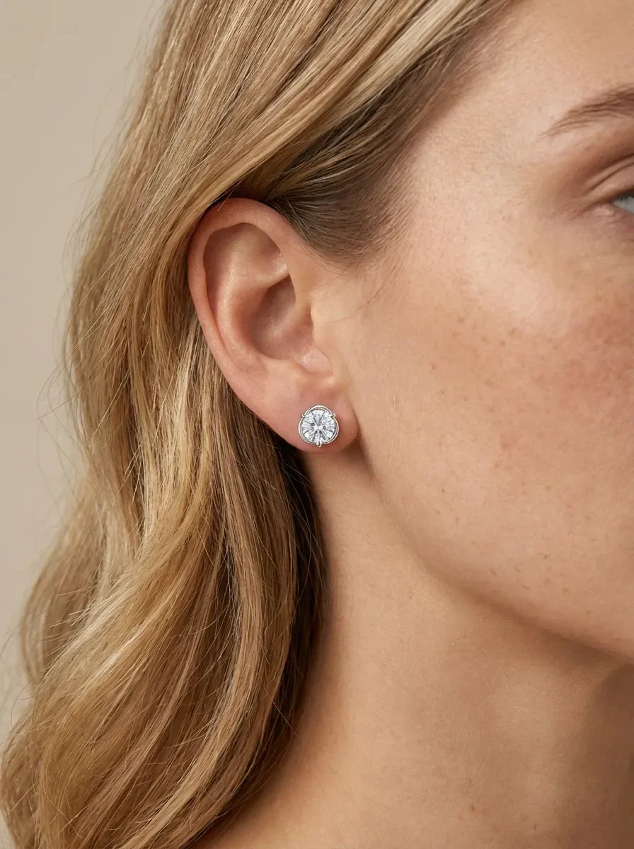 sidabriniai auskarai klasikiniai