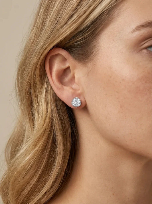 sidabriniai auskarai klasikiniai