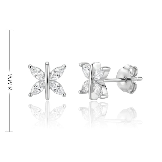 sidabriniai auskarai vinukai