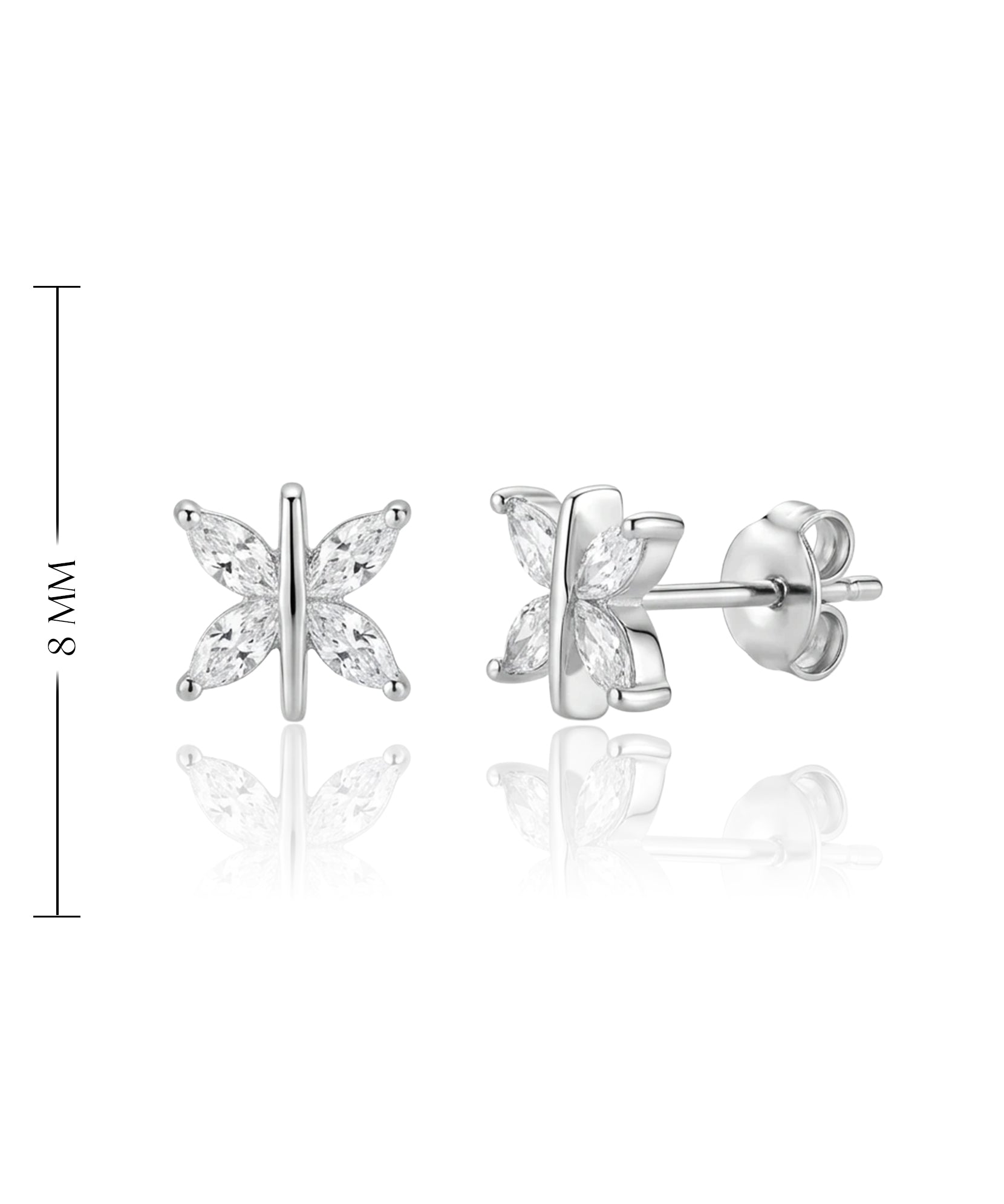 sidabriniai auskarai vinukai