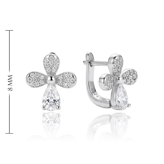 sidabriniai auskarai su cirkoniais