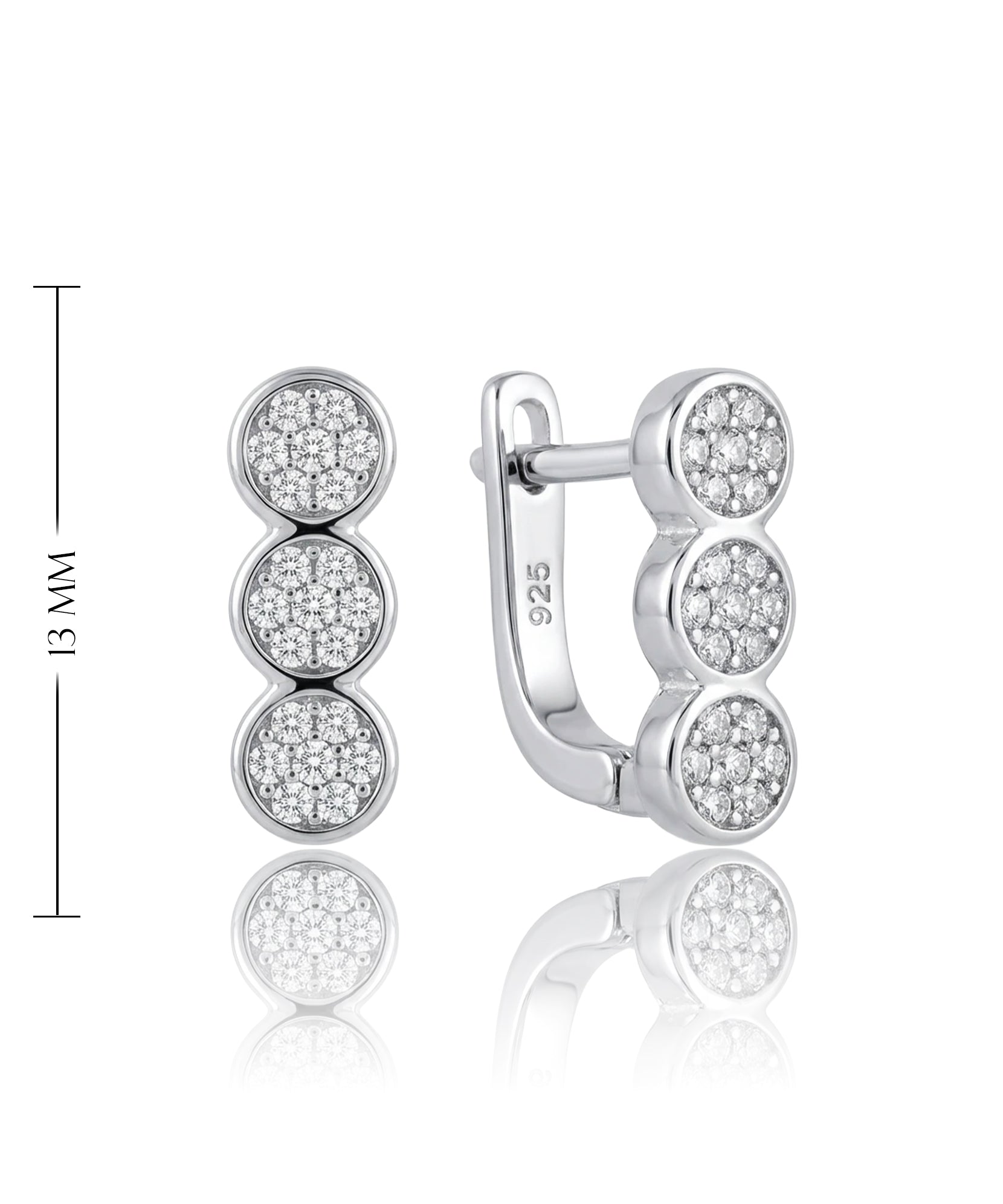 sidabriniai auskarai su cirkoniais