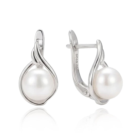 sidabriniai auskarai su perlu 925