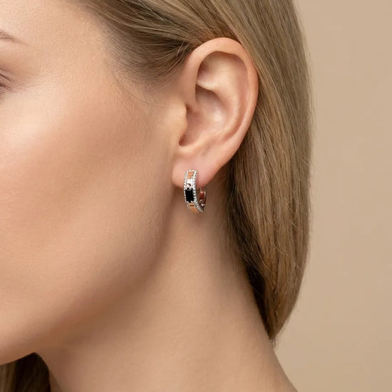 925 sidabro auskarai su aukso spalvos detalėmis