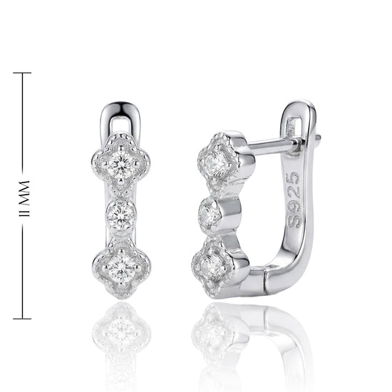 sidabriniai auskarai su anglišku užsegimu