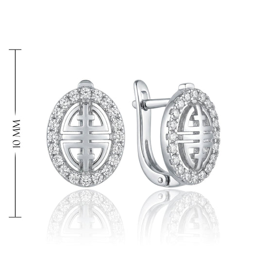 sidabriniai auskarai su anglišku užsegimu