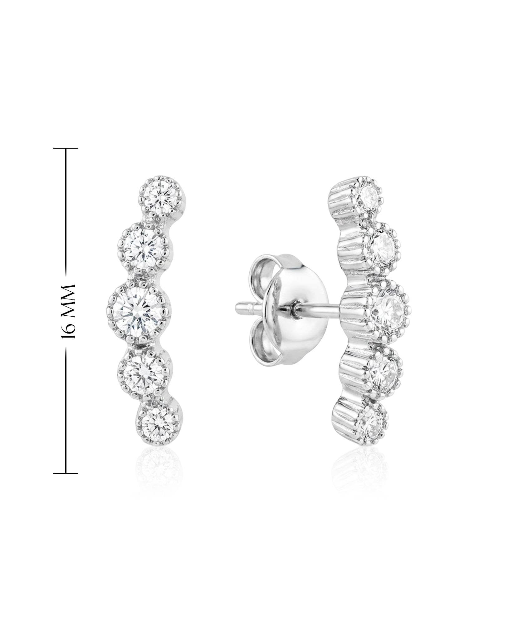 925 sidabro auskarai su cirkoniais