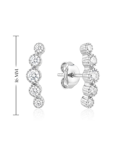 925 sidabro auskarai su cirkoniais