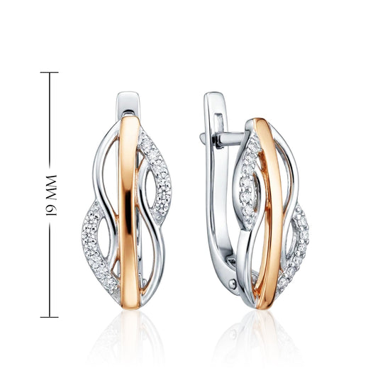 moteriški sidabriniai auskarai anglišku užsegimu