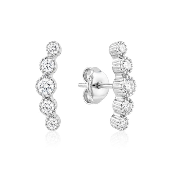 Sidabriniai auskarai su cirkoniais