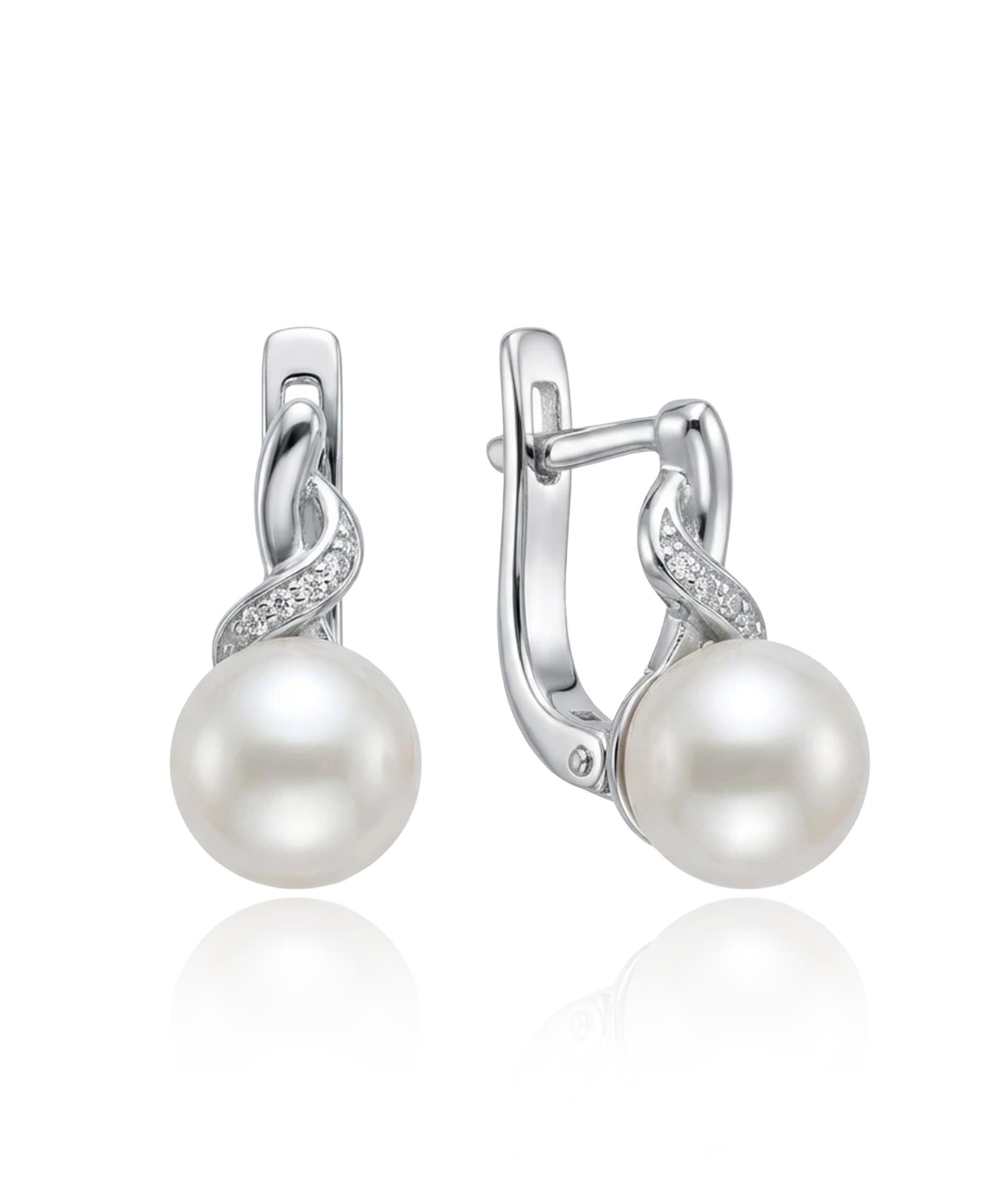 sidabriniai auskarai su perlu 925