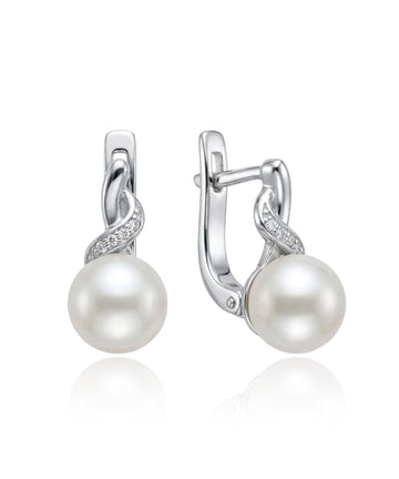 sidabriniai auskarai su perlu 925