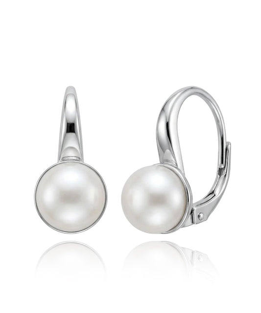 sidabriniai auskarai su perlu 925