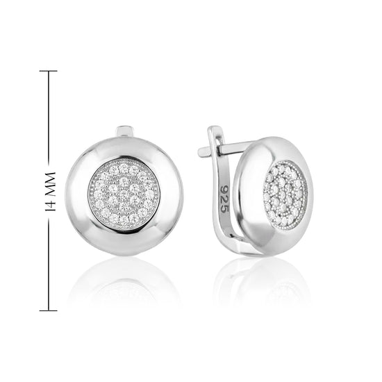 moteriški sidabriniai auskarai minimalistinio dizaino