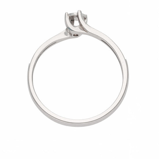 Klasikinio stiliaus žiedas iš balto aukso