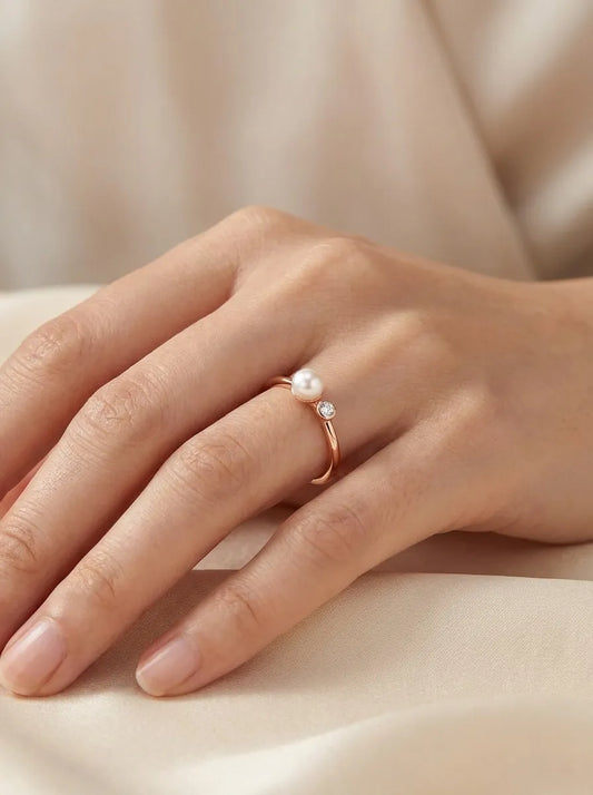 Žiedas su perlu