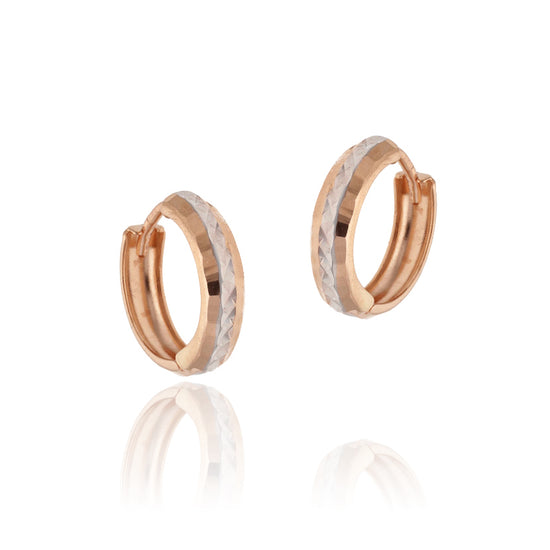 Dviejų spalvų 13 mm auskarai