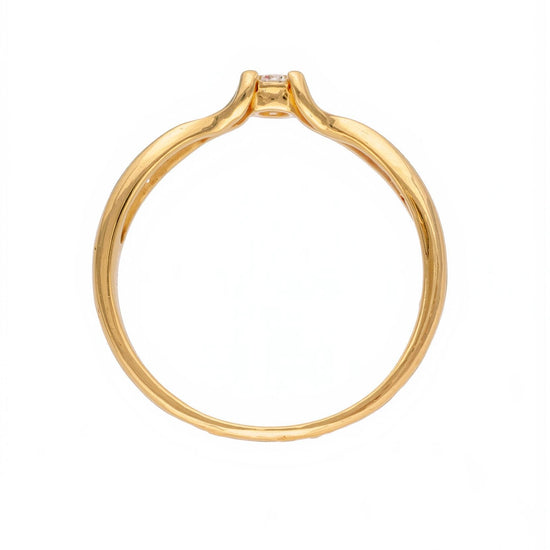 Elegantiškas žiedas su centriniu briliantu