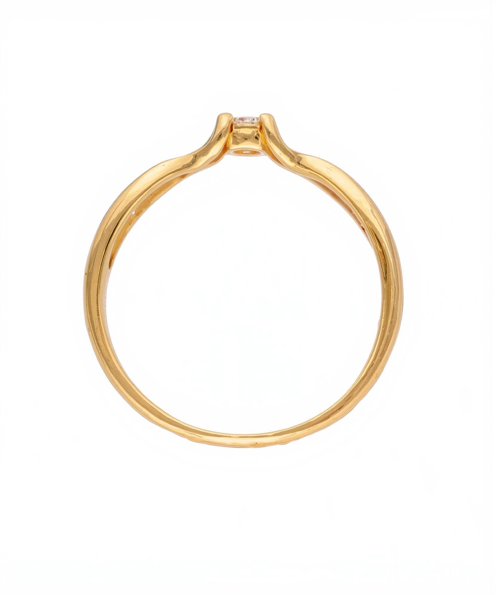 Elegantiškas žiedas su centriniu briliantu