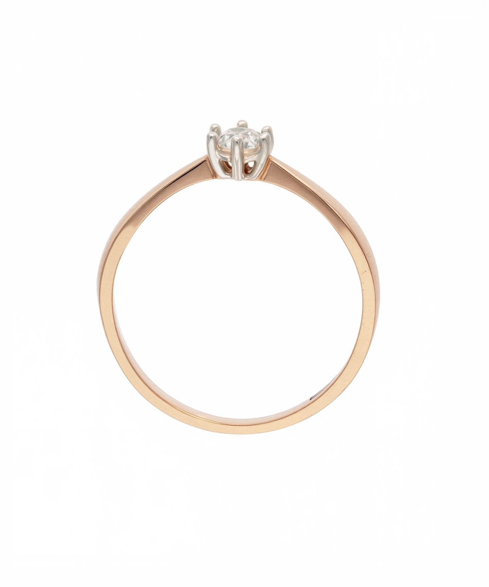 Elegantiškas žiedas su 0,23 ct briliantu