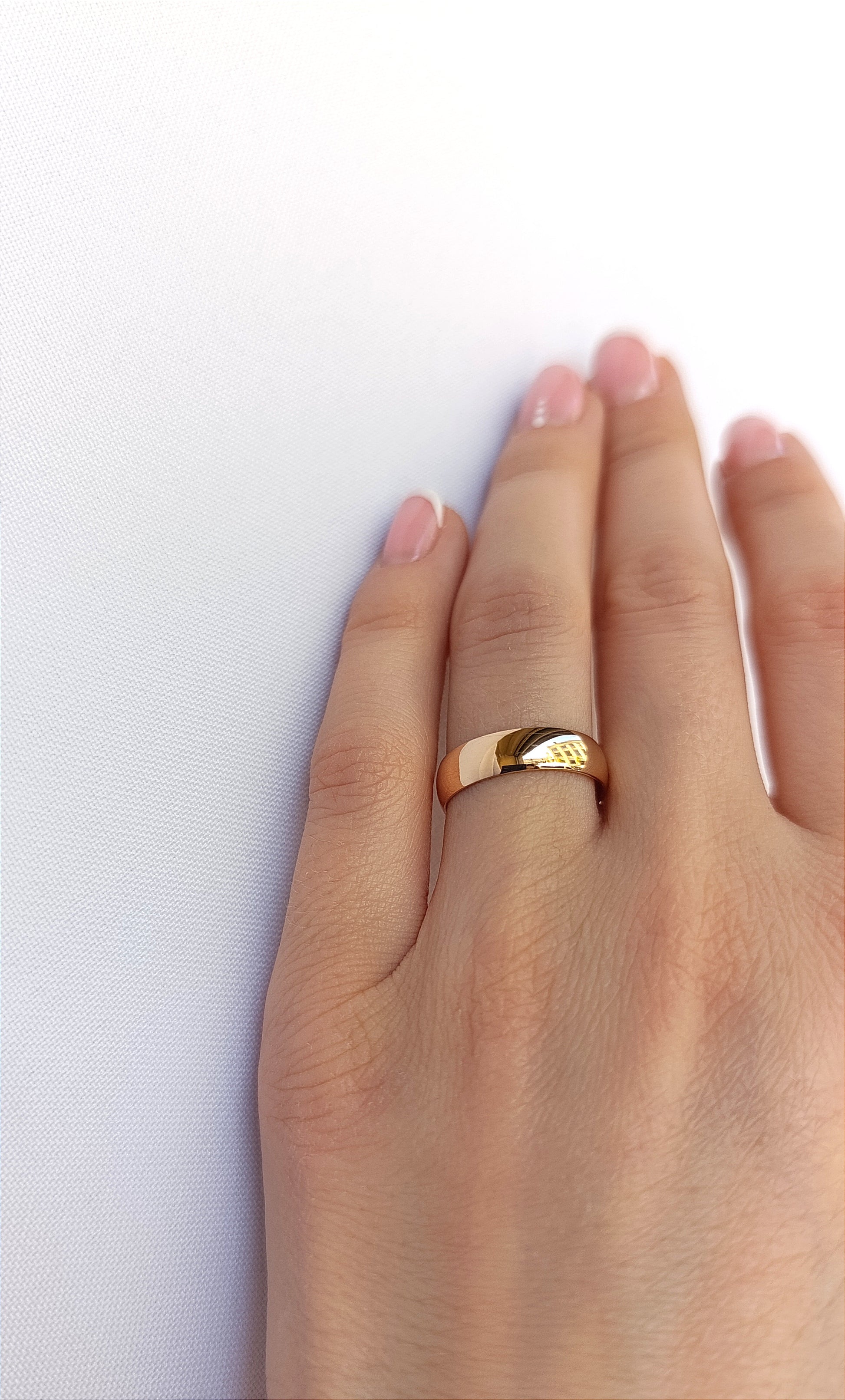 Minimalistiniai klasikiniai vestuviniai žiedai, 5 mm pločio