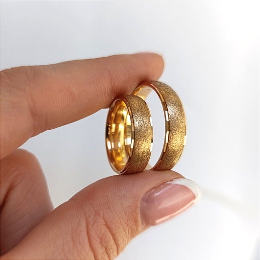 Minimalistiniai 6 mm vestuviniai žiedai iš rožinio aukso, lygus profilis