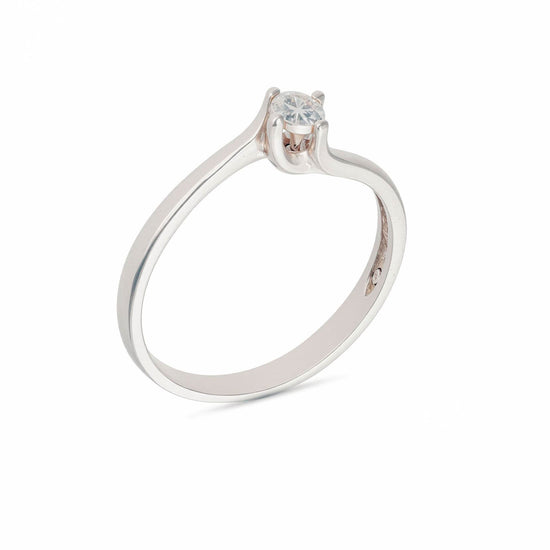 altas minimalistinis žiedas su akmeniu