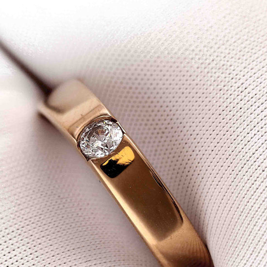 Elegantiškas rožinio aukso žiedas kasdienai ar progai