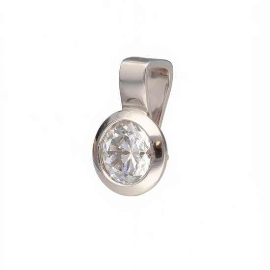 Elegantiškas apvalus pakabukas su centriniu cirkoniu