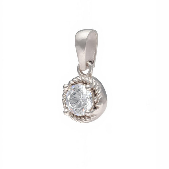 Klasikinis pakabukas su centriniu cirkoniu