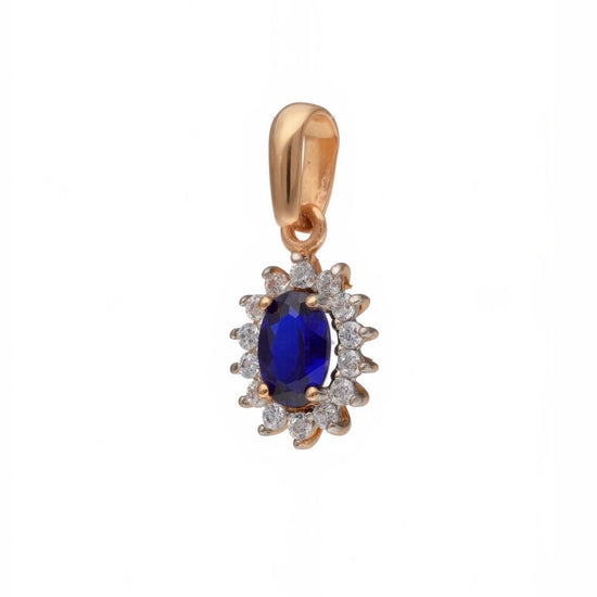 Elegantiškas pakabukas su mėlynu centru