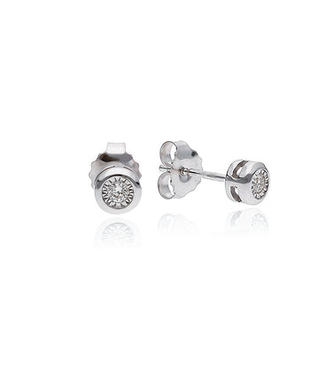 Elegantiški auskarai su deimantu įsago užsegimu