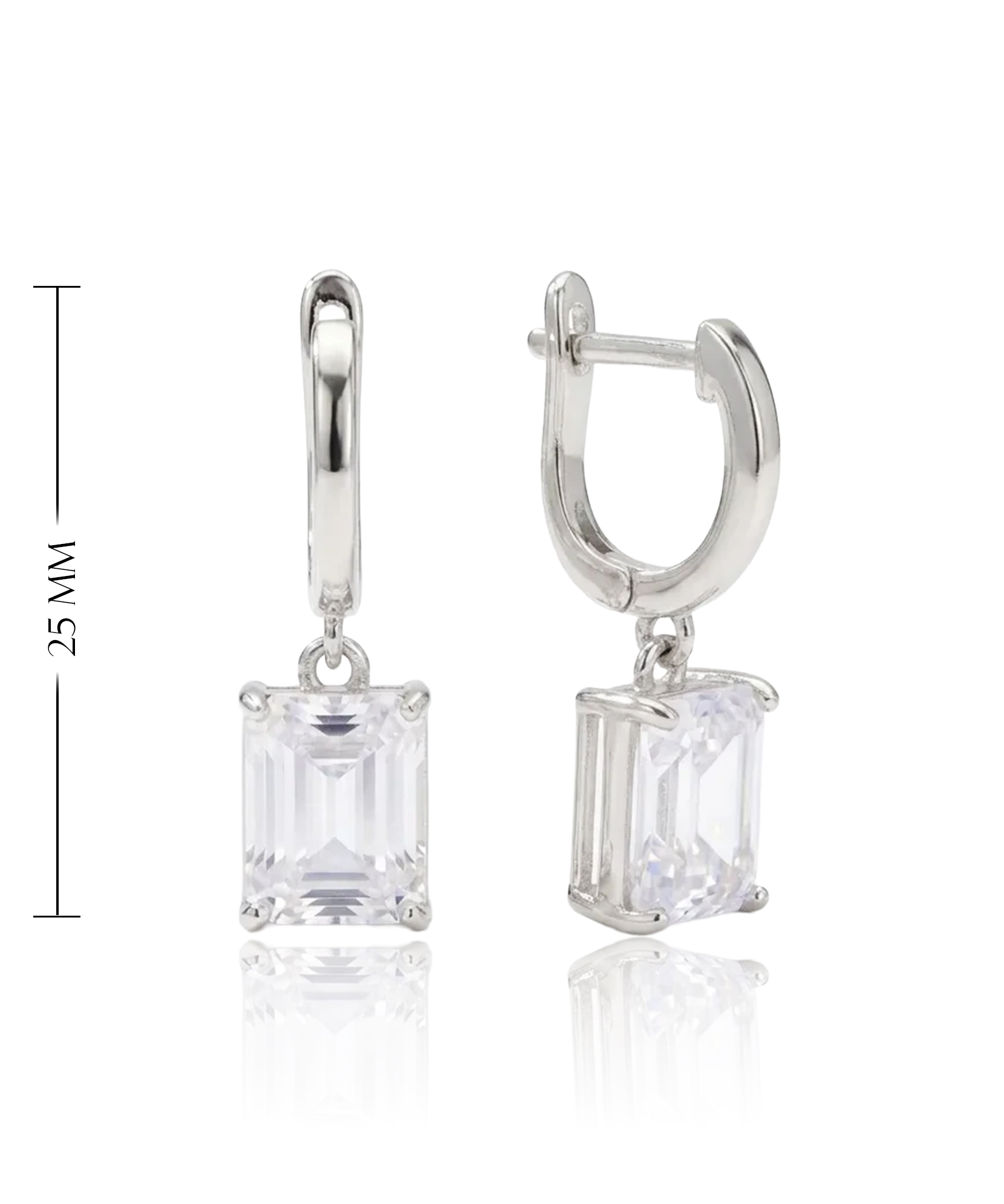 moteriški sidabriniai auskarai su cirkoniu