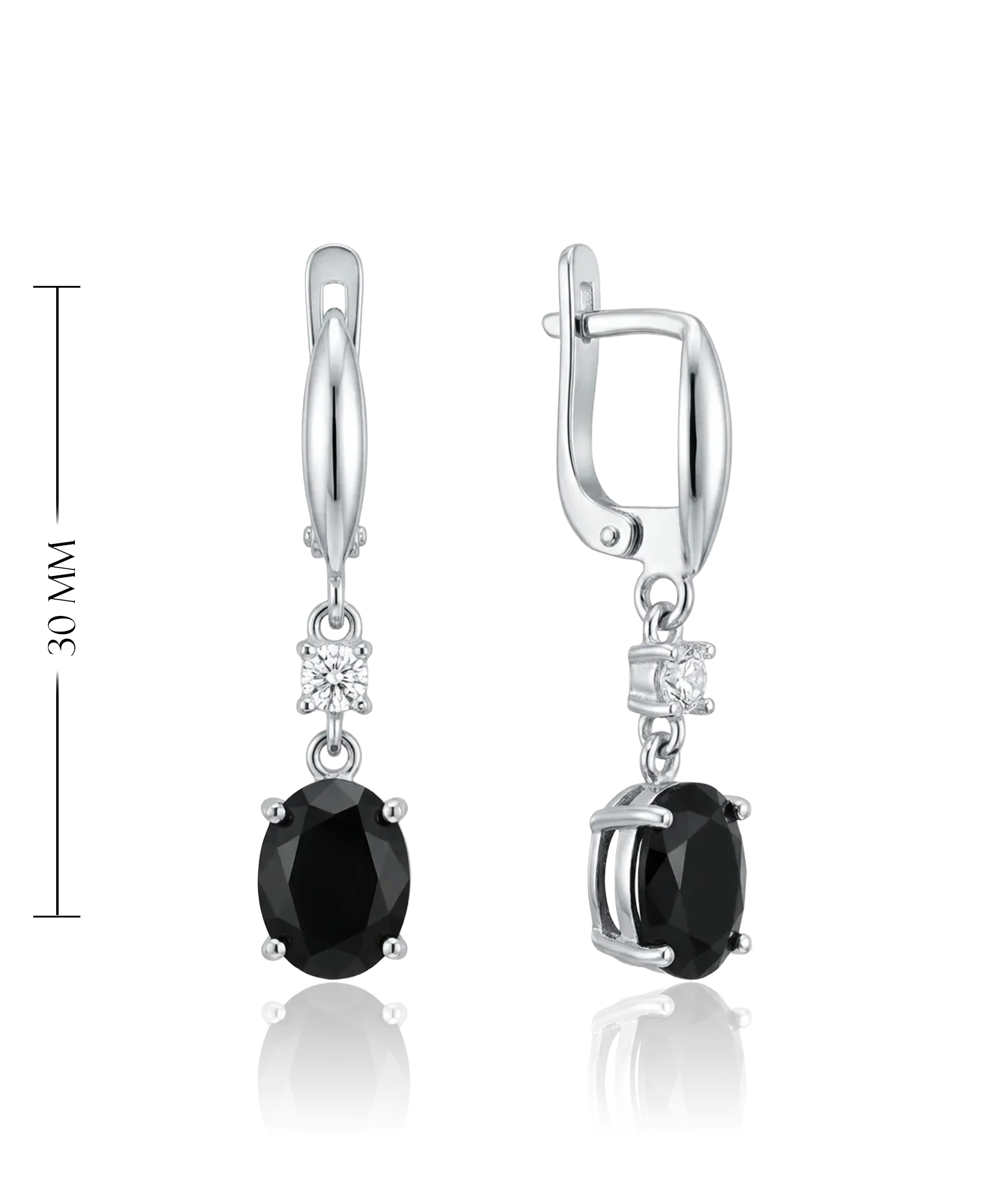 moteriški sidabriniai auskarai su cirkoniais