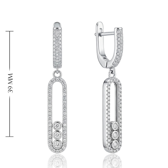 moteriški sidabriniai auskarai su cirkoniais