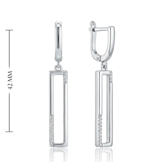 moteriški sidabriniai auskarai su cirkoniais