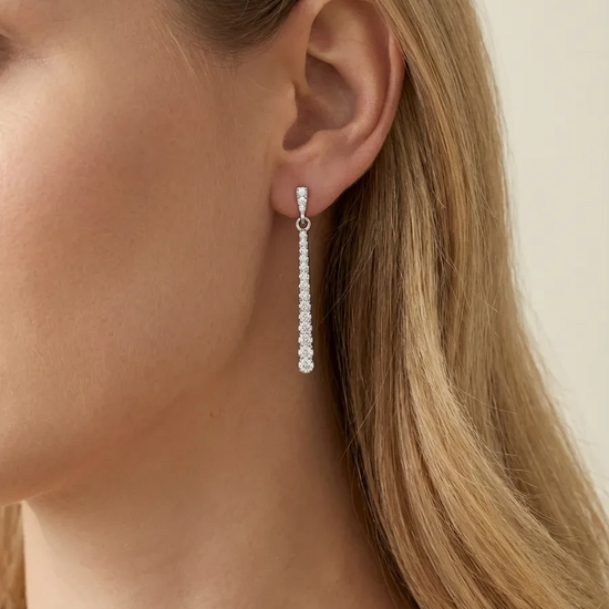 925 sidabro auskarai su cirkoniais