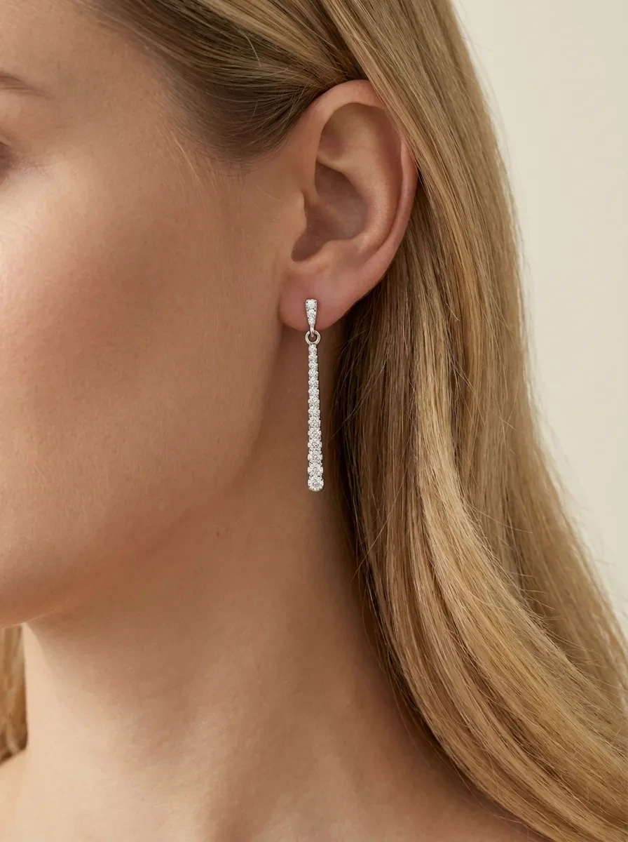 925 sidabro auskarai su cirkoniais