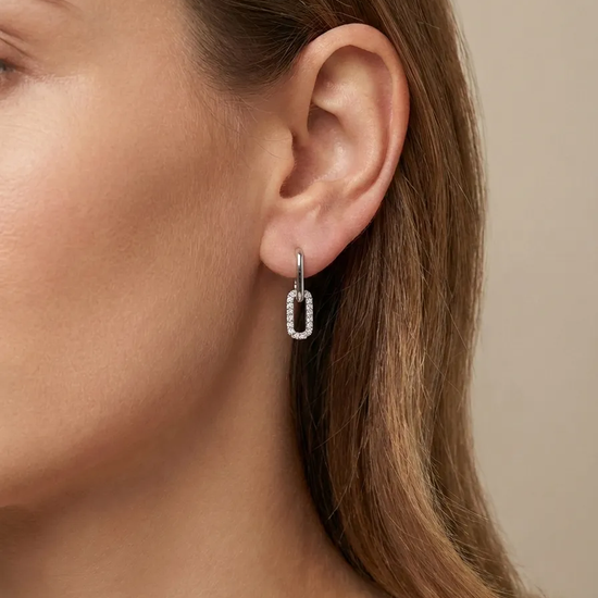 925 sidabro auskarai su cirkoniais