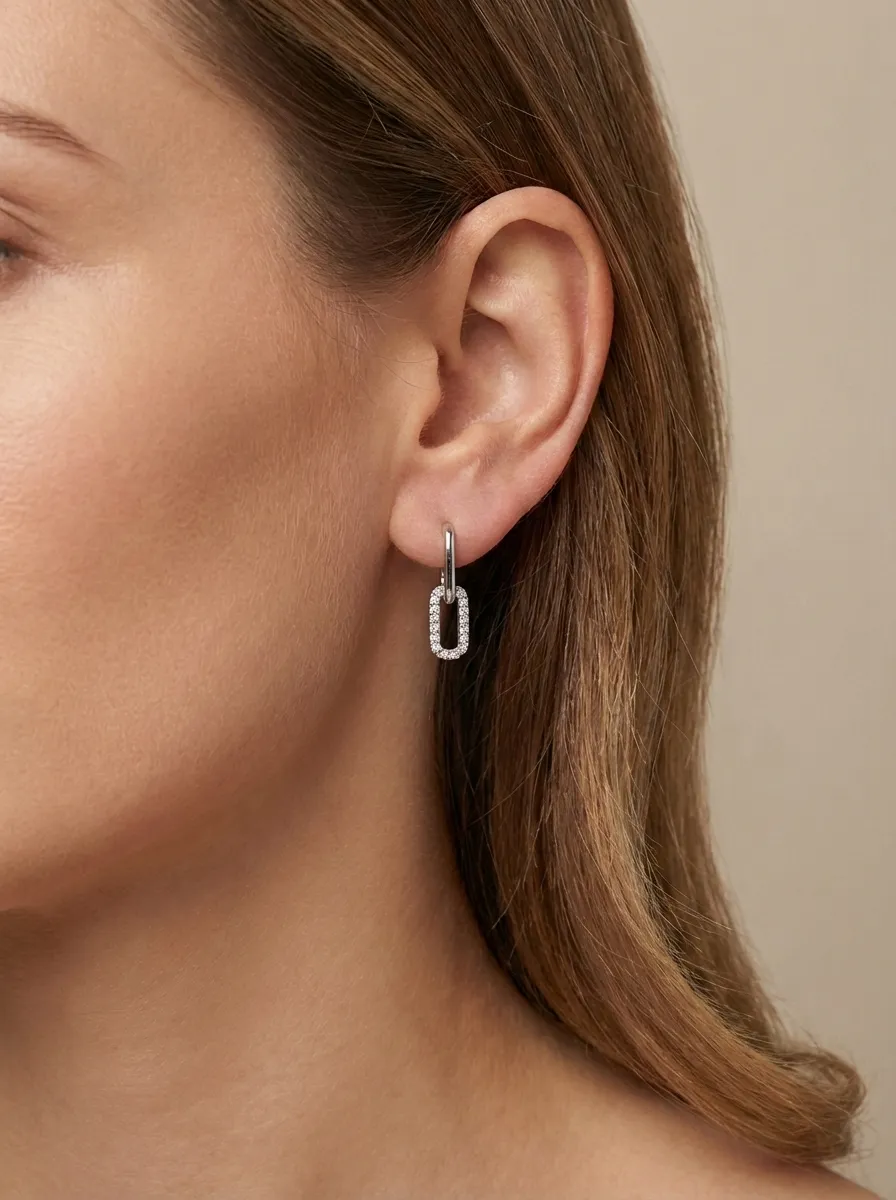 925 sidabro auskarai su cirkoniais