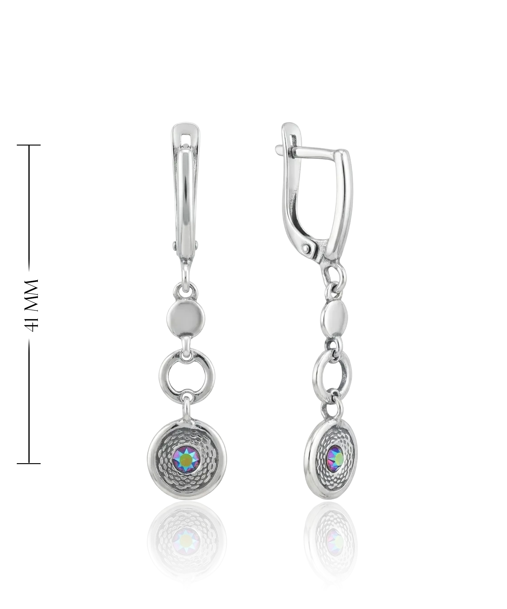 ilgi sidabriniai auskarai moterims