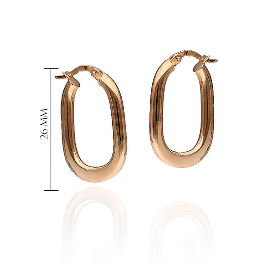 Ovalios formos auskarai