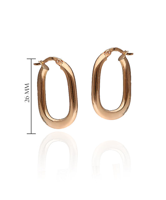 Ovalios formos auskarai