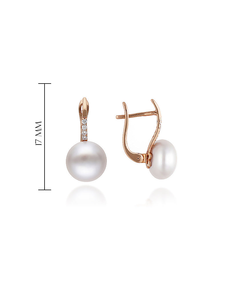 Klasikiniai auskarai su perlu