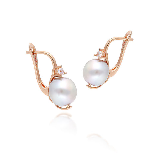 elegantiški perlo auskarai