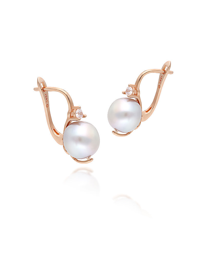 elegantiški perlo auskarai