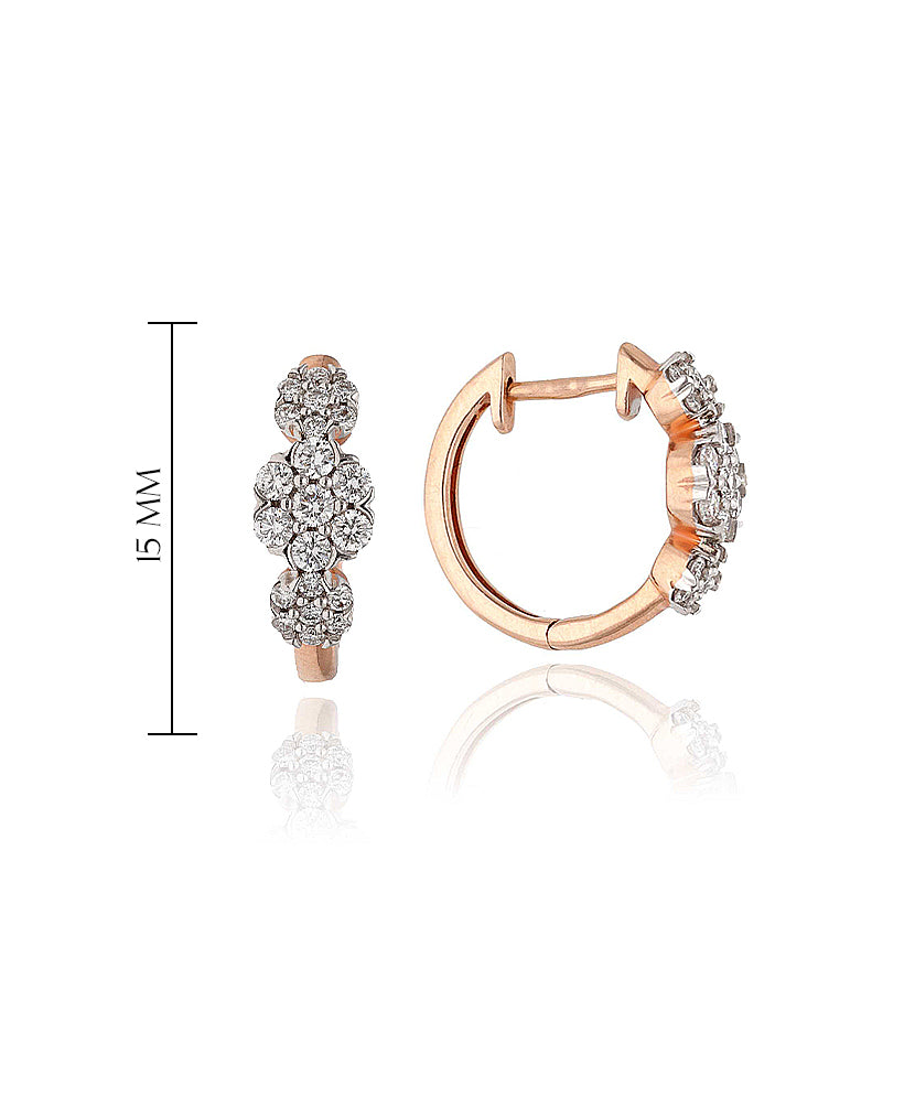 Elegantiški briliantais inkrustuoti auskarai