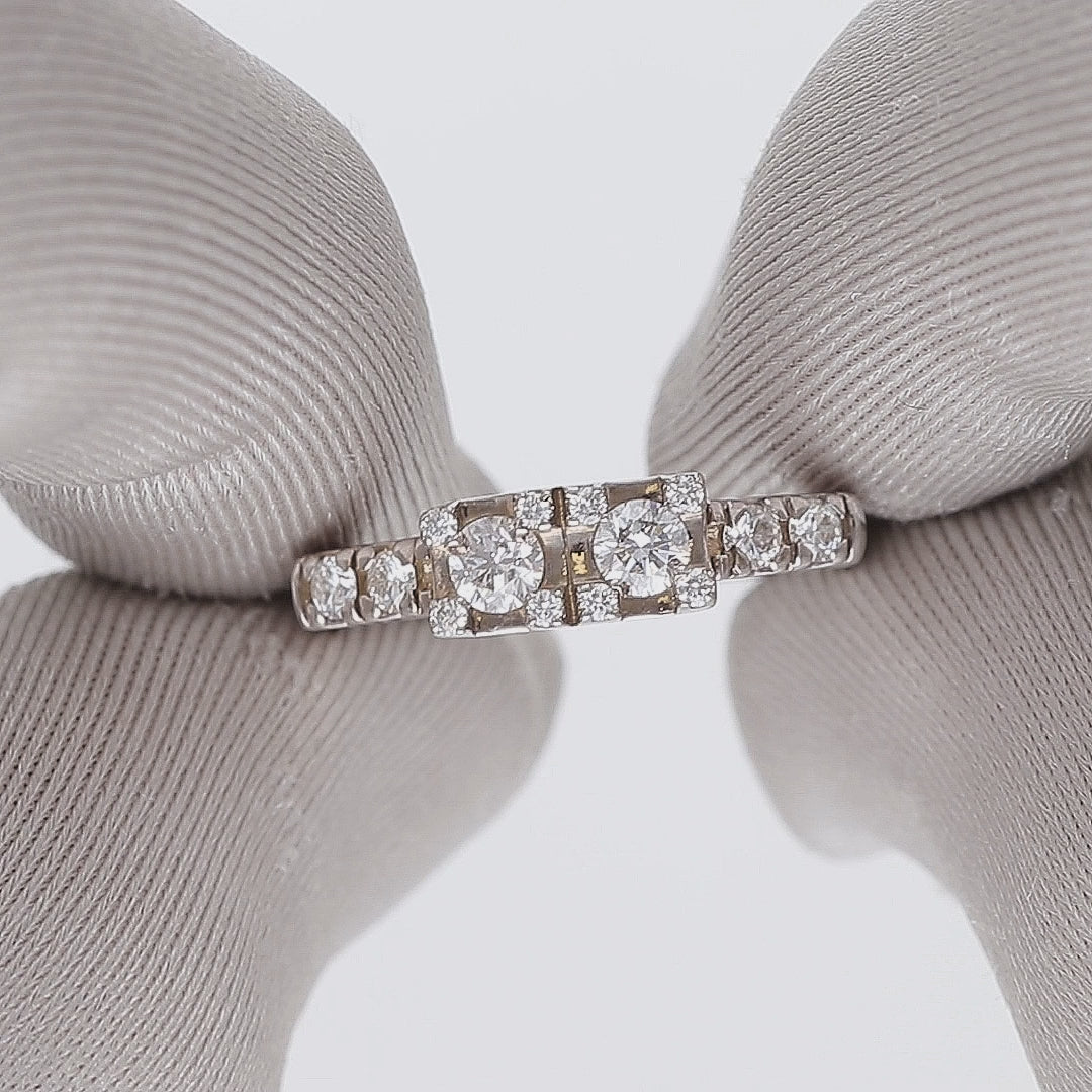 Sužadėtuvių žiedas su briliantais